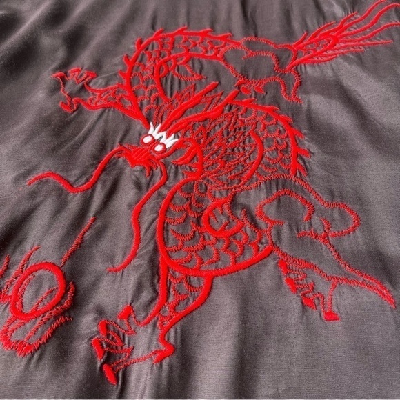 Vintage Double Horse Kimono Jacket w/ Red Dragon Embroidery – Y2K Streetwear S/M - Picture 10 of 16